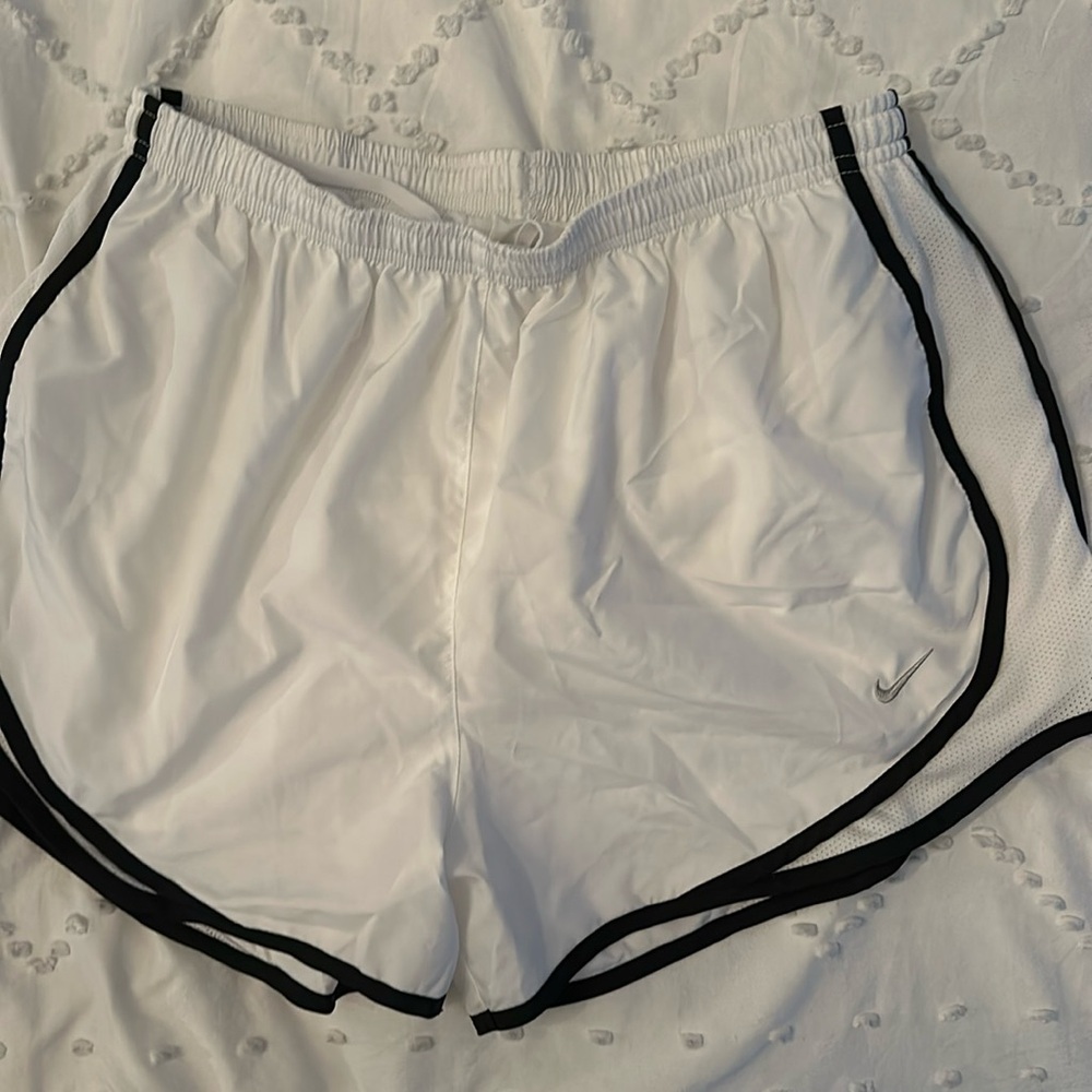 Nike Dri-Fit white running shorts gym shorts Nike shorts nwot large white shorts